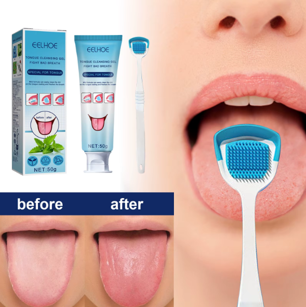 Soin Buccal Naturel pour un Sourire Frais et Éclatant(PACK DE GEL 50g + GRATOIRE EN SILICONE)